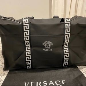 VERSACE Parfums black duffle bag NEW